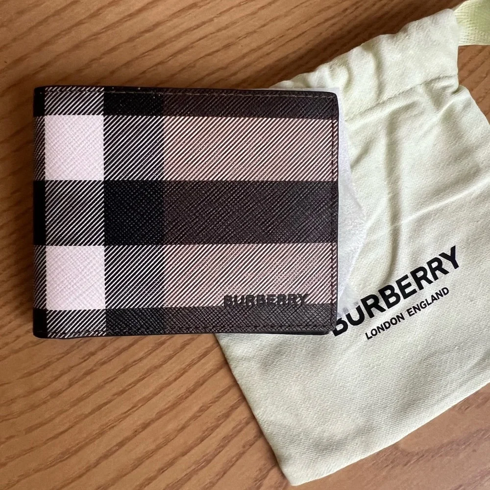 Burberry Brown and Black Checkered Men's Wallet